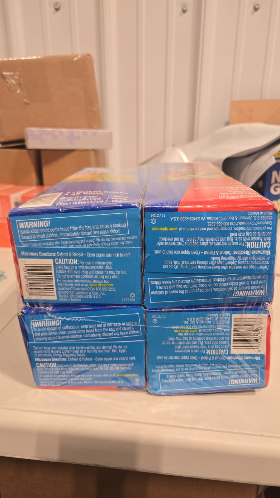 Ziploc Slider Storage Bag, Variety Pack, 166-count