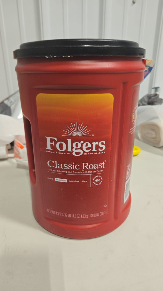 Folgers Classic Roast Ground Coffee, 43.5-Ounce